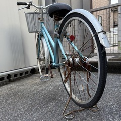 水色　26インチ　自転車　中古の画像
