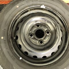 【DUNLOP ENASAVE EC204 155/70R13】夏タイヤ【スチールホイール 13インチ 4J4HPCD100】23～24年製 バリ溝 エブリィワゴン等　(STO038)の画像