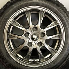 【DL WM02 185/60R15】スタッドレス【Lehrmeister STRANGER 15インチ 6J5HPCD114.3+50】20年製 バリ溝 ジャパンタクシー等　(STO040)の画像