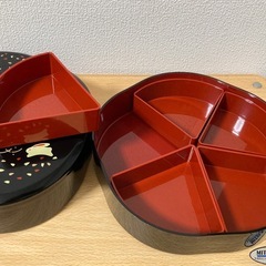 二段重箱 オードブル重 梅型 うさぎ柄の画像