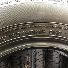 【新車外し】DUNLOP GRANDTREK AT20 195/80R15 15インチ 夏タイヤ 4本 24～25年製 ジムニーシエラ パジェロミニ等　(STE004)の画像