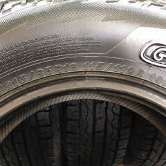 YOKOHAMA GEOLANDAR A/T G015 LT215/85R16 115/112R 10PR 16インチ 4本 バリ溝 ランクルナロー ジムニー等 ホワイトレター 　(STE003)の画像