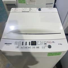 016ハイセンス 5．5kg全自動洗濯機 オリジナル ホワイト HW-E5503【若干ヤケ有の為格安　保証有❗️】の画像
