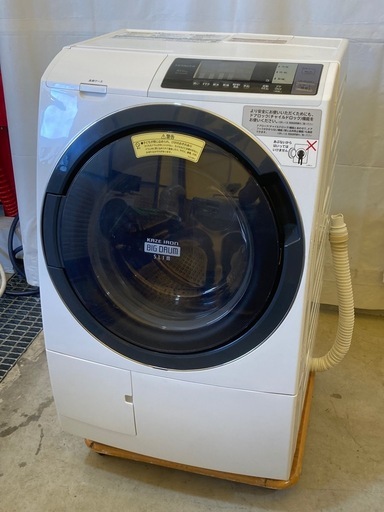 日立 ドラム式洗濯機  左開き 洗濯10㎏ 乾燥６㎏ BD-SG100BL ビッグドラム 風アイロン 自動お掃除機能