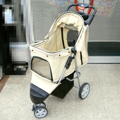 折りたたみカンタン! 3輪ペットカート 小型犬 中型犬 猫ちゃん 他小動物に 小型犬なら2頭散歩もできるリード付き　　　72の画像