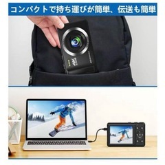 【新品未使用】デジカメ 4K 6400万画素 デジタルカメラ 16X ズーム 2.8インチの画像