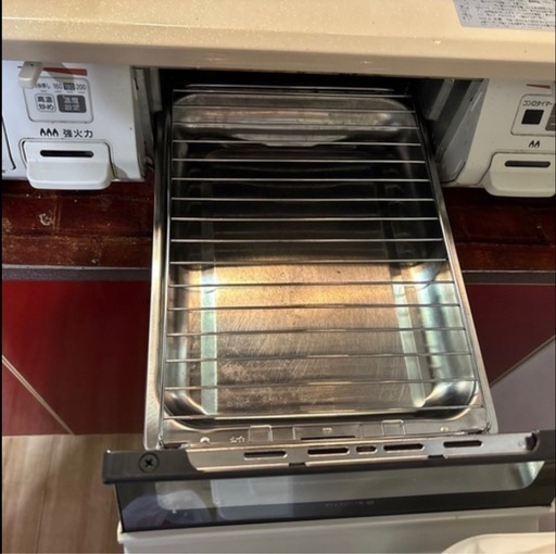 【美品】Rinnai　都市ガス用　ガスコンロ　左強火　2口