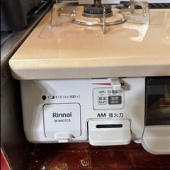 【美品】Rinnai　都市ガス用　ガスコンロ　左強火　2口の画像
