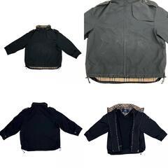 186000 現状品 BURBERRY バーバリー ダブルアウター 子供用服　110A ブラック　キャメル　ノバチェック柄 キッズ [0000000000143]の画像