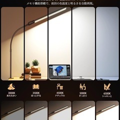 【新品未使用】デスクライト LED クランプ式 卓上ライト 電気スタンド 目に優しいの画像
