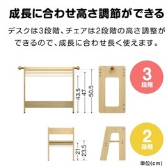 こどもデスク＆チェアセットの画像