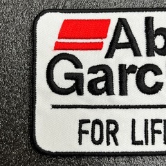 ABU GARCIA FOR LIFE アブ ガルシア ロゴ アイロンワッペン パッチ 白地 78×62mm - 釣 ルアー リール ロッド フィッシング ワンポイント リメイク カスタム アウトドア キャンプ スウェーデン 【あんしん決済/日本郵便クリックポスト発送】の画像