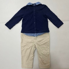 GAP ロンパース　長袖　ベビー　カバーオール　Baby 男の子　重ね着風　80の画像
