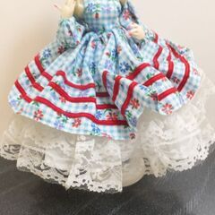 フランス人形　昭和レトロ　青の画像