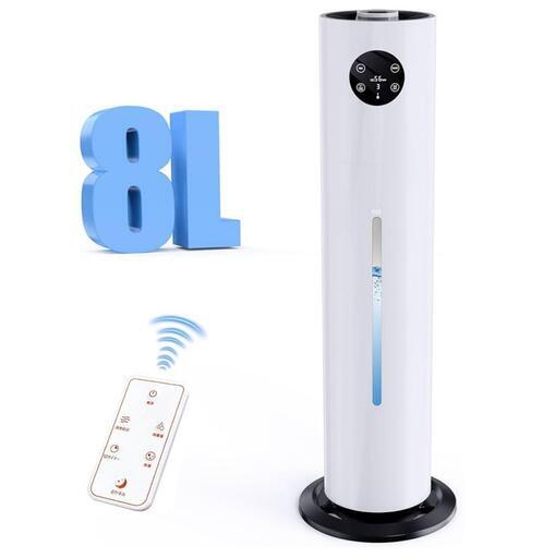 加湿器 2025新登場 大容量 8L 超音波式 空気清浄機能 三段階噴霧量