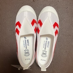 新品未使用　MOONSTAR 上履　レッド　21.5cmの画像