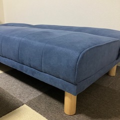 【格安】ソファーベッド（ネイビー）引き取り限定／大分市小池原の画像