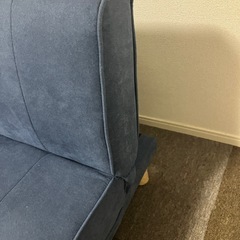 【格安】ソファーベッド（ネイビー）引き取り限定／大分市小池原の画像