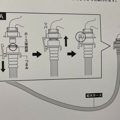 ★★★　洗濯機給水ホース　80cm　口金付き　中古　★★★の画像