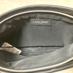 ランコム　LANCOME 黒系マチ付きファスナー横長ポーチ☆ノベルティ:小物入れ:コスメポーチの画像