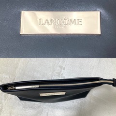 ランコム　LANCOME 黒系マチ付きファスナー横長ポーチ☆ノベルティ:小物入れ:コスメポーチの画像