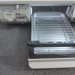 リンナイ：２口用都市ガステーブル：クリーム色：良品：の画像