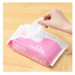 【新品･未使用】【大人用/流せない】やわらかおしりふき　大判・厚手　おしり拭き　お尻拭き(45枚入)の画像