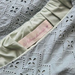 31 Sons de mode コットン刺繍パフスリーブワンピースの画像