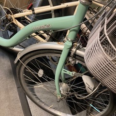 自転車緑の画像
