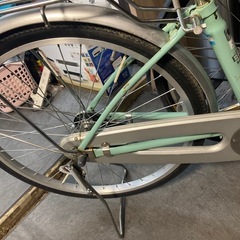 自転車緑の画像