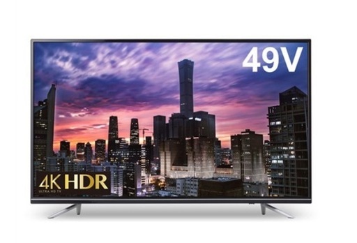 4K/HDR対応49型液晶テレビ GH-TV49E-BK(訳あり)