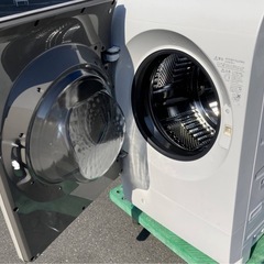 最安値【展示品】2023年購入SHARPドラム式洗濯機　洗剤自動　ES-V11A 配達無料！の画像