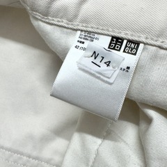 UNIQLO ユニクロ　ホワイト　デニム　ジーンズ　110の画像