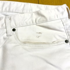 UNIQLO ユニクロ　ホワイト　デニム　ジーンズ　110の画像