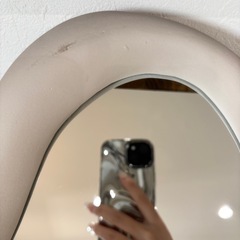 H&M HOME 壁掛け ウェーブ ミラー  鏡 の画像