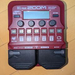zoom b1four +専用アダプター　ベース用マルチエフェクター　箱・説明書付きの画像