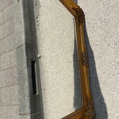 ウォールミラー 壁掛け鏡 アンティーク 姿見 ロココ レトロ Lサイズ　ゴールド　77cm ｘ 107cm　の画像