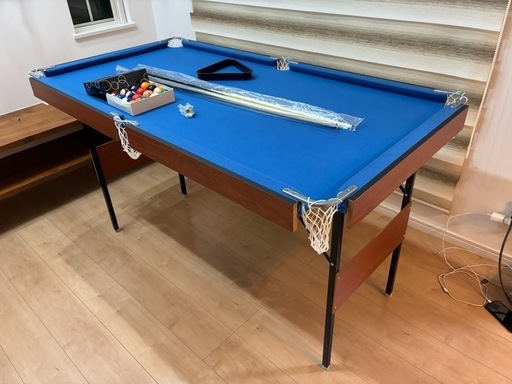 折りたたみ式】ビリヤード台 セット一式 高さ80cm 長さ140cm 幅