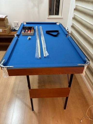【折りたたみ式】ビリヤード台 セット一式 高さ80cm 長さ140cm 幅74.5cm