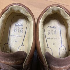 ★ Clarksクラークスシューズ ブラウン　アクティブエア 本革　★25ｃｍの画像
