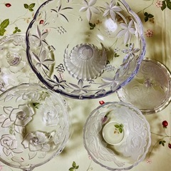 クリスタル装飾キャンディポット&コンポート器3点セット(※単品も可)の画像