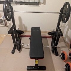 【総重量145kg  iROTEC ベンチプレス＋ダンベルセット】
の画像
