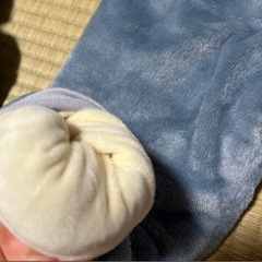 120 キッズスウェット モコモコ ブルー 上下セットの画像