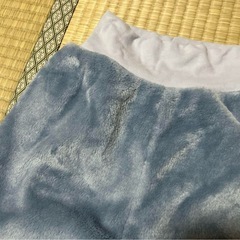 120 キッズスウェット モコモコ ブルー 上下セットの画像