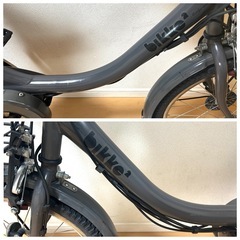 [整備済] 電動自転車　ブリヂストン　bikke2　バッテリー2個 前後子供乗せ付きの画像