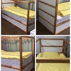キューラ 2段ベッド 〔分解済み・受け渡し簡単〕 の画像