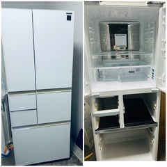 ♻️直接引き取り大歓迎💁その場合は8,000円引き⭐︎大阪府/奈良県／京都府は配送設置込み🉑 SHARP 冷蔵庫 SJ-GT48C-W 480L 2017年製の画像