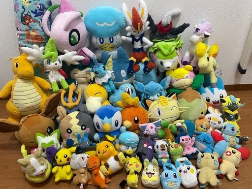 ポケットモンスターぬいぐるみ大量まとめ売り半数がタグ付き (仁