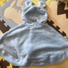 ディズニー ミッキー 起毛 耳付き ポンチョ 50～70の画像