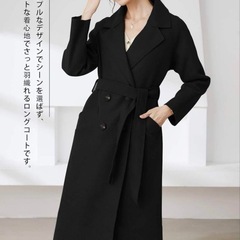 おしゃれ❤️レディースチェスターコート 黒 Lサイズの画像